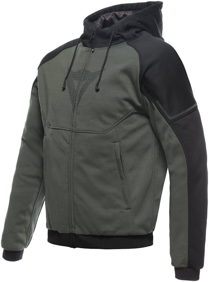 Dainese Daemon-X Safety Motorfiets Zip Hoodie, zwart-groen, 56 Voorman