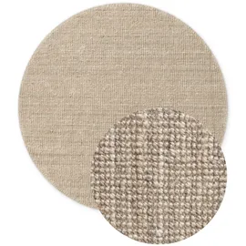 HANSE HOME Jute Teppich Rund – Natur Wohnzimmerteppich aus 100% Jute - Handgewebt & Natürlich – Boho Naturfaser Juteteppich für Wohnzimmer, Schlafzimmer, Esszimmer – Naturweiß Ivory, Ø 200cm