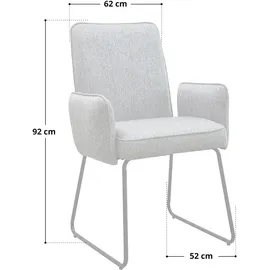 Svita ALBA 2er Set Esszimmerstühle Armlehnstuhl Polsterstuhl Stoffbezug Schwarz