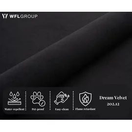 WFL GROUP Amira 200 x 200 cm Schwarz