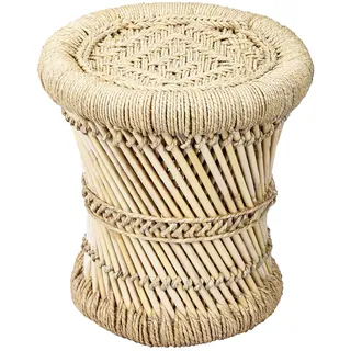 Marrakesch Orient & Mediterran Interior Hocker Benita 30 x 30 x 30 cm Beige
