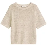 Marc O'Polo Kurzarm Pullover Loose Beige S