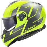 LS2 FF908 Strobe II Code Klapphelm - Neon-Gelb/Schwarz / XS