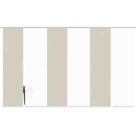 HOME WOHNIDEEN Schiebegardine HOME WOHNIDEEN "PIVE 6er SET" Gr. 1, grau (taupe), B:60cm H:245cm, Polyester, Gardinen, Schiebevorhang Digidruck 6er Set PIVE