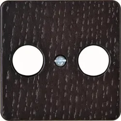 Kopp 358637187 MILANO - Antennen-Abdeckung für Antennensteckdose TV/RF, Farbe: wenge