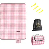 Oak & Tea Picknickdecke Wasserdicht 150x200 cm Sandfrei Isoliert Maschinenwaschbar Stranddecke Campingdecke für Strand und Outdoor (Rot Weiß,150x200 cm)