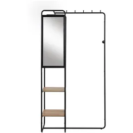Finori Kompaktgarderobe 100x185x37 schwarz