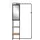 Finori Kompaktgarderobe 100x185x37 schwarz