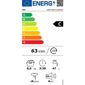 AEG L8FEI7480 Waschmaschine (8 kg, 1400 U/min)