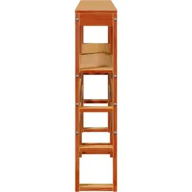 vidaXL Kopfteil mit Ablagen Wachsbraun 160 cm Massivholz Kiefer