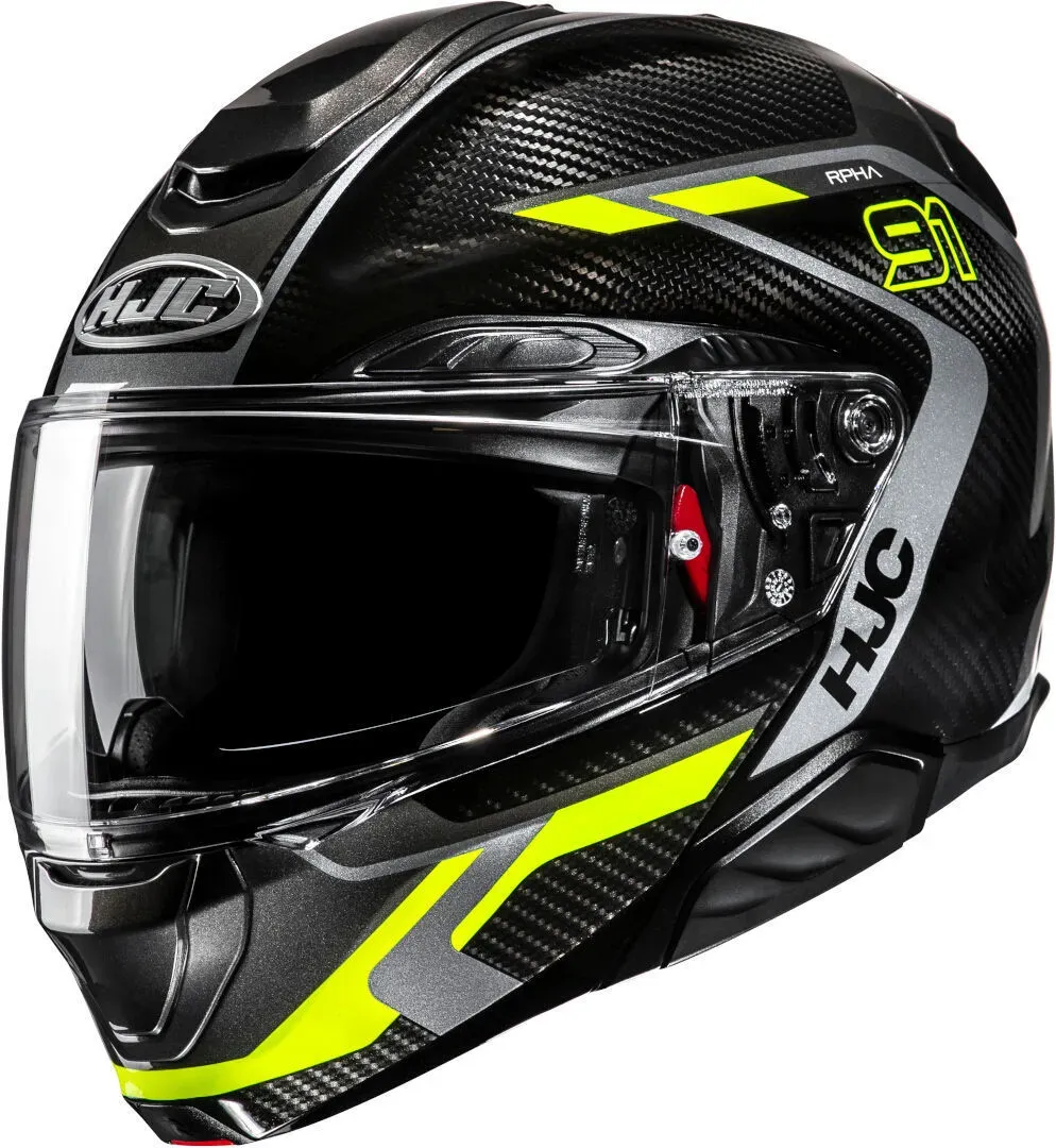 HJC RPHA 91 Carbon Lagos Helm, zwart-geel, S Voorman