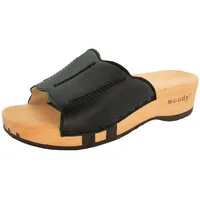 woody Damen Anna Clog Pantolette, Schwarz, 39 EU