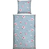 REDBEST Bettwäsche Single-Jersey bleu Größe 1x 155x200 cm | 1x 80x80 cm