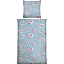 REDBEST Bettwäsche Single-Jersey bleu Größe 1x 155x200 cm | 1x 80x80 cm