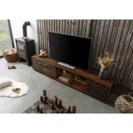 Wolf-Möbel Bark TV-Board 235x40x47 cm Dunkelbraun Holz