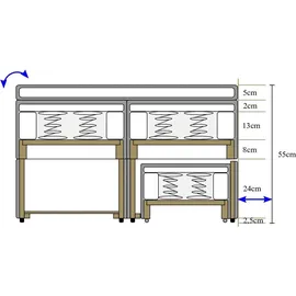 Atlantic Home Collection Boxspringbett LOTTE, mit Topper, Bettkasten und Gästebett, grau