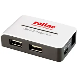 ROLINE USB 2.0 Hub "Black and White" - Hub - 4 x USB 2.0