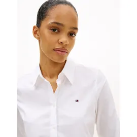 Tommy Hilfiger REGULAR fit Hemdbluse mit Logo-Stitching, Weiss, 46,
