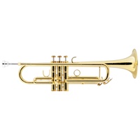 Lechgold TR-18L Bb-Trompete lackiert - Klarlackierte Trompete in Bb - Aus Messing - Schallbecher-Ø: 124 mm - Edelstahl-Ventile - ML-Bohrung: 11,68 mm - Inkl. Leichtkoffer