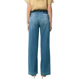 MAC Dream Wide Leg Jeans in mittelblauer Waschung-D34 / L30