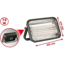 KS Tools Profi-Kaltlicht-Arbeitslampe 72 Watt, 285x495mm
