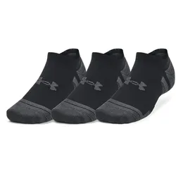 Füßlinge UNDER ARMOUR "Unisex UA Performance Tech-Füßlinge im 3er-Pack", Herren, Gr. XL (47,5/50,5), schwarz (schwarz 001), Obermaterial: 98% Polyester, 2% Elasthan, Socken