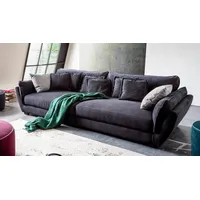 Gigasofa Peace XXL Sofa Bigsofa Stoff schwarz Boxspring Federung 306 cm