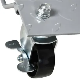 DURHAND Wagenheber Stahl 40,5L x 30B x 13,5H cm grau 2 Stücke mit 4 Rollen