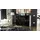 Vladon Highboard 166,5 x 106,5 x 35 cm Weiß matt / Schwarz Hochglanz