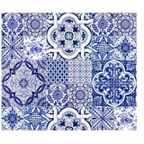 wall-art Herd-Abdeckplatte »Küche Herdabdeckplatte Portugal«, (Set, 2 tlg.), moderne Schutzplatte, blau