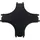 Brilliant Click & Shine Verbinder Kreuz Sand-Schwarz