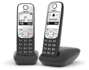 Gigaset Telefon A690 Duo, schwarz, schnurlos