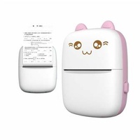 Mini-Katzen-Thermodrucker (7 Rollen im Lieferumfang enthalten) Print-App Drucker Pink