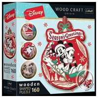 Trefl Holz Puzzle 160 Disney - Mickey und Minni's Weihnachtsabenteuer