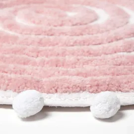 Homescapes Badematte Spiral Rosa Ø 60 cm