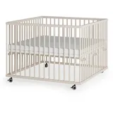 Sämann – make a difference. Laufgitter, Sand, Holz, Echtholz,Buche, 100x74x100 cm, Babymöbel, Laufstall Baby