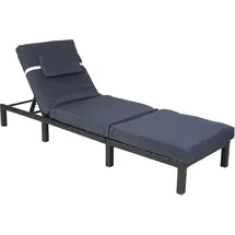 MCW MCW-A51 Premium Sonnenliege 198 x 60 x 71 cm anthrazit/grau inkl. Kissen