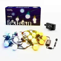Twinkly LED Lichterkette Festoons 10 m Schwarz