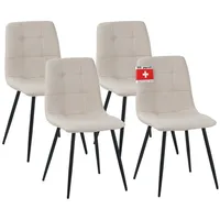 Albatros Esszimmerstuhl Bora Stoff beige 4er Set