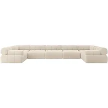 altdecor Wohnlandschaft modulares Sofa Birno-U3 - 475x190x70 cm Beige Cord
