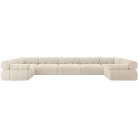 altdecor Wohnlandschaft modulares Sofa Birno-U3 - 475x190x70 cm Beige Cord