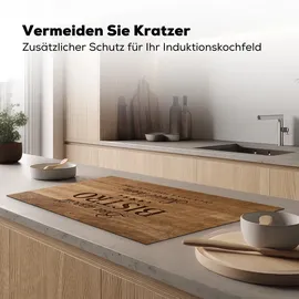 onlywow Herdabdeckplatte 90x52 cm Braun