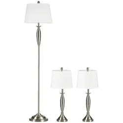 HOMCOM - Stehlampen-Set - 38L x 38B x 162H cm - mehrfarbig