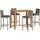 vidaXL Gartenbar Set 5-tlg. Grau