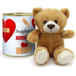 Personalisierte Geschenkdose - Teddybär (Motiv: Trostpflaster)