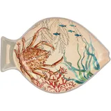 ROSE & TULIPANI MILANO Nador Sea Life Set 2 Fischteller 100% Melamin 33x23cm in Geschenkbox