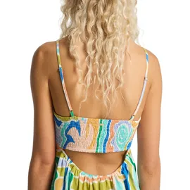 BILLABONG Sommerkleid Midi Blau/Mehrfarbig L