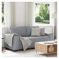 vidaXL 2-Sitzer-Sofa Hellgrau 180x77x82 cm Stoff