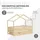ML-Design Hausbett 80 x 160 cm Kiefer natur beige