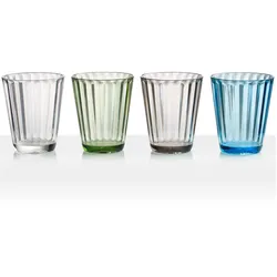 BRUNNER Camping Gläser 4er Set Trinkglas Jazz Reise Wasser Glas Bruchfest 300 ml